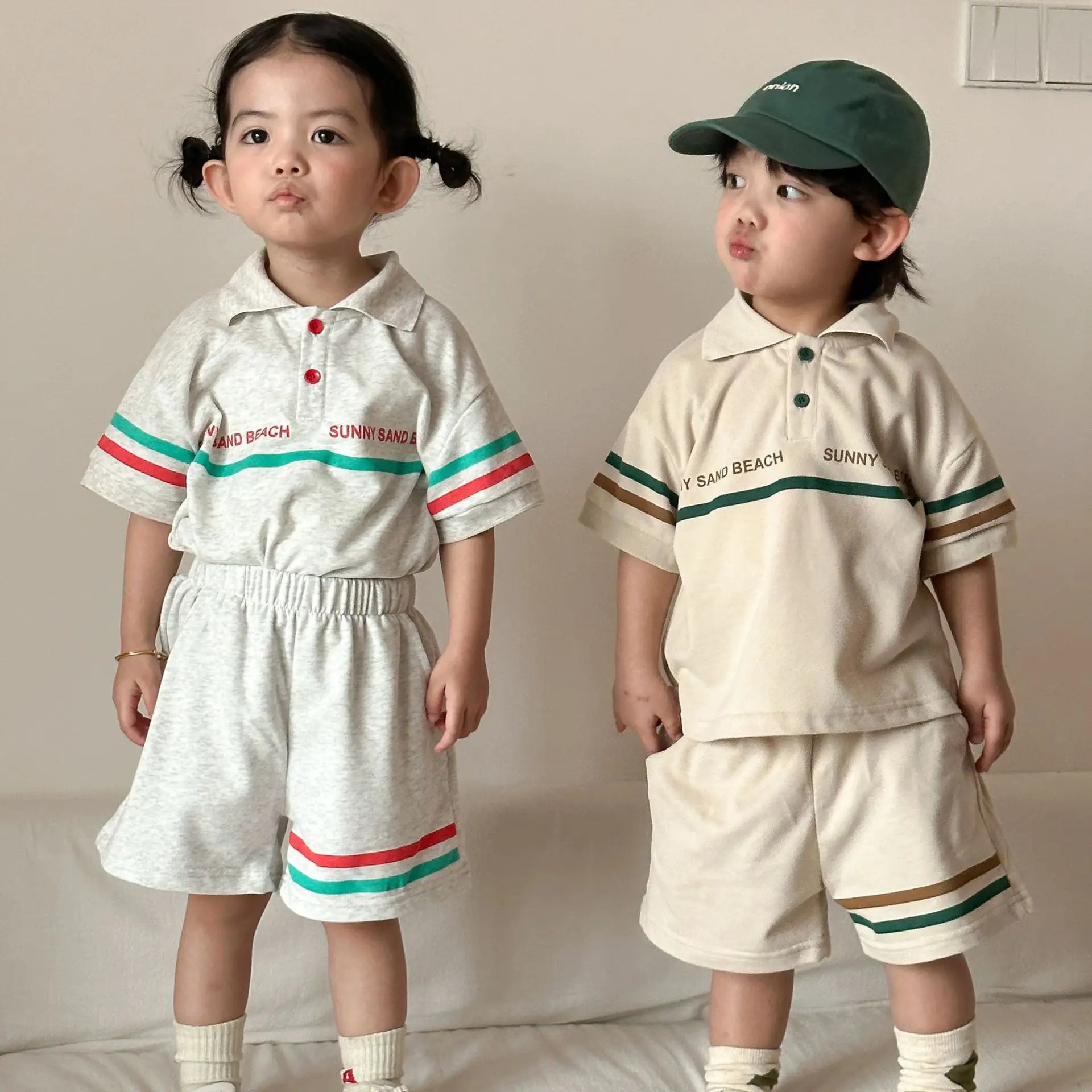 2026 Summer New Children Short Sleeve Clothes Set Boys Girls Letter Print T Shirts + Shorts 2pcs Suit Kids Casual Sports Outfits